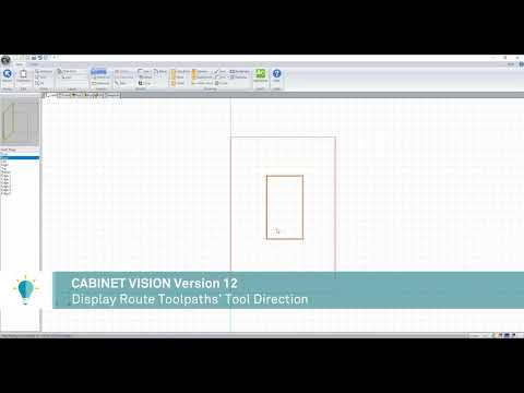 CABINET VISION Version 12 - Display Route Toolpath's Tool Direction